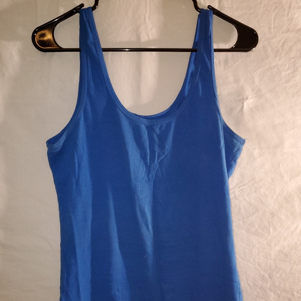 Blue Cotton Tank Top